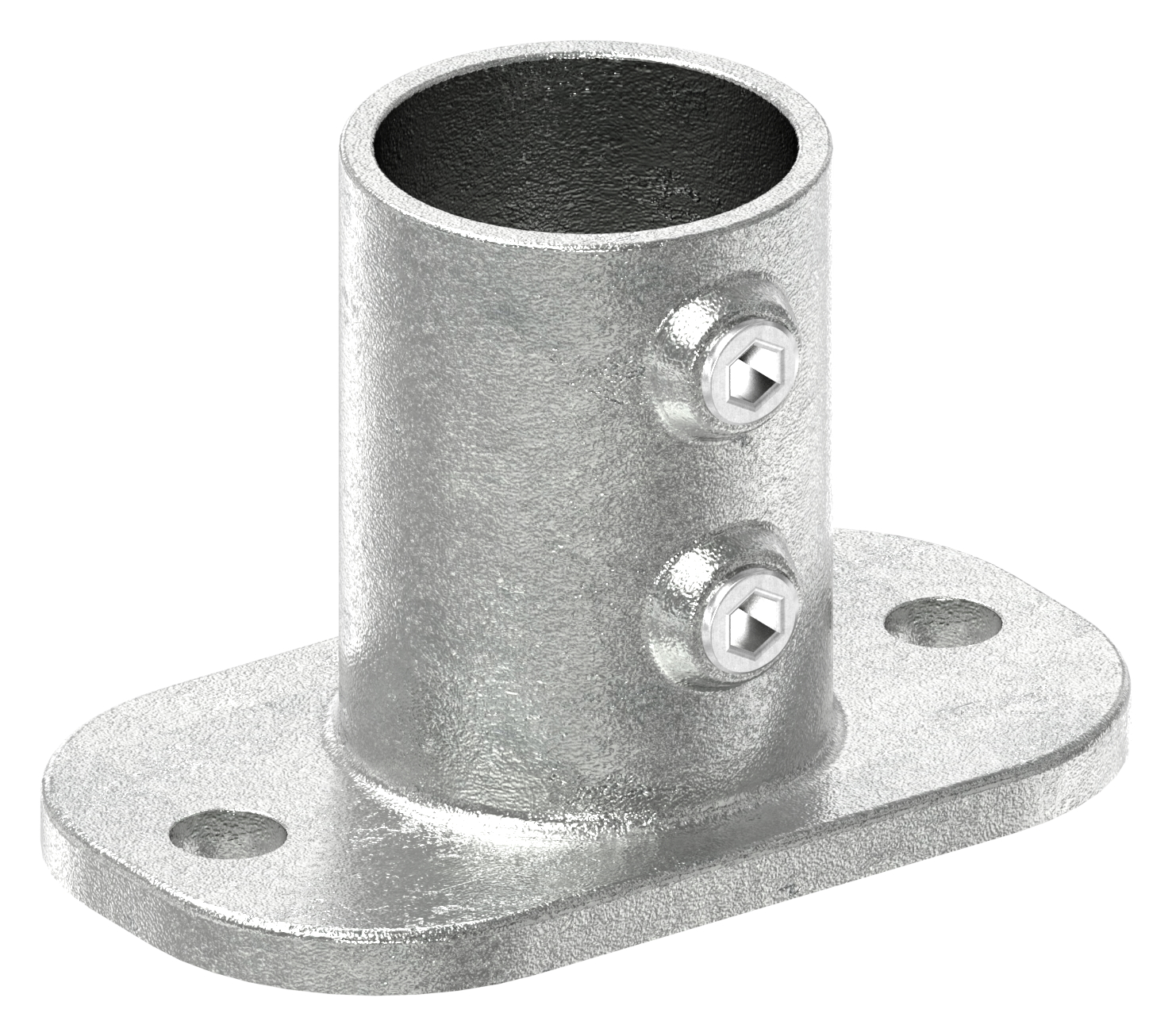 Wandhalter mit 2 Bohrungen, für Rohr Ø 60,3mm