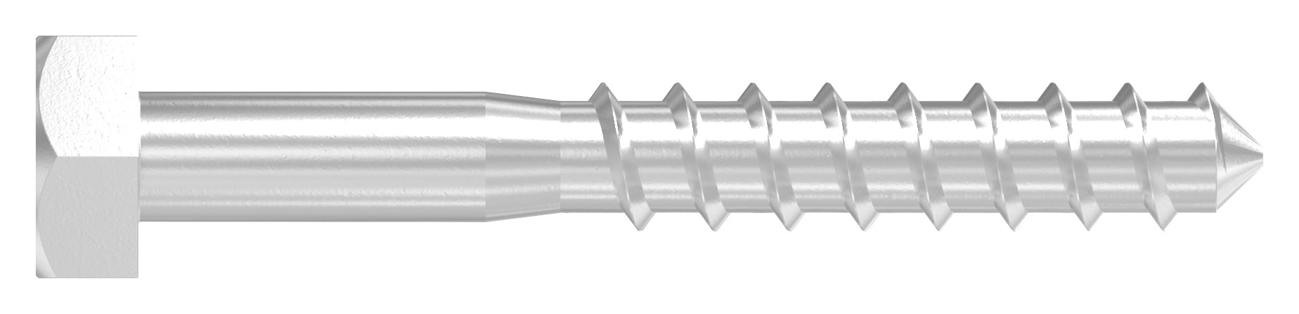 Sechskant-Holzschraube 10x60, DIN 571, V2A