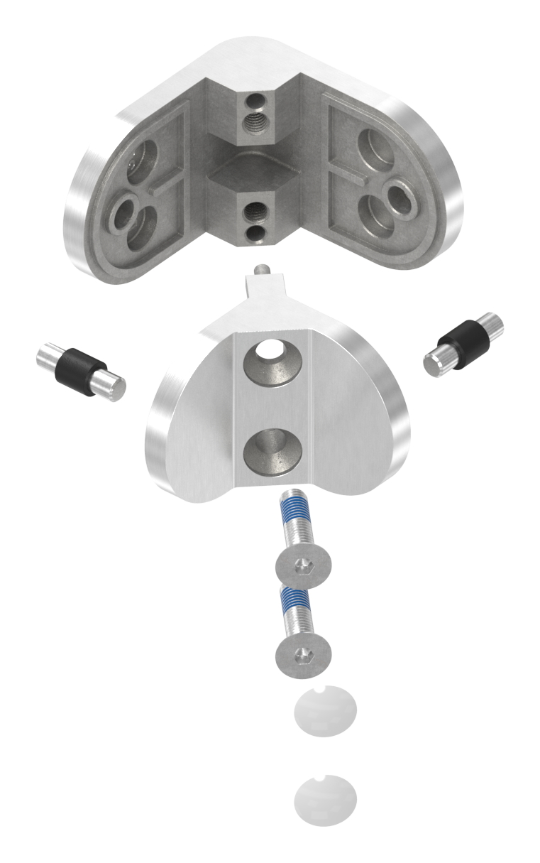 Eckglasklemme 90° Mod. 28, V2A