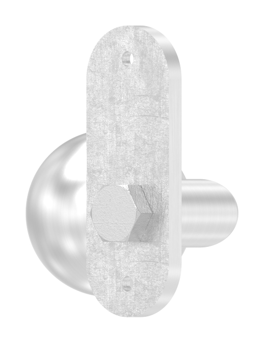 Türknopf, Ø 50mm, mit Langschild, V2A Türknopf, Ø 50mm, mit Langschild, V2A