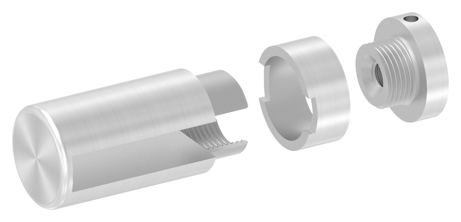 Brenk Grundhalter für Flachstäbe 50x10mm, ALU