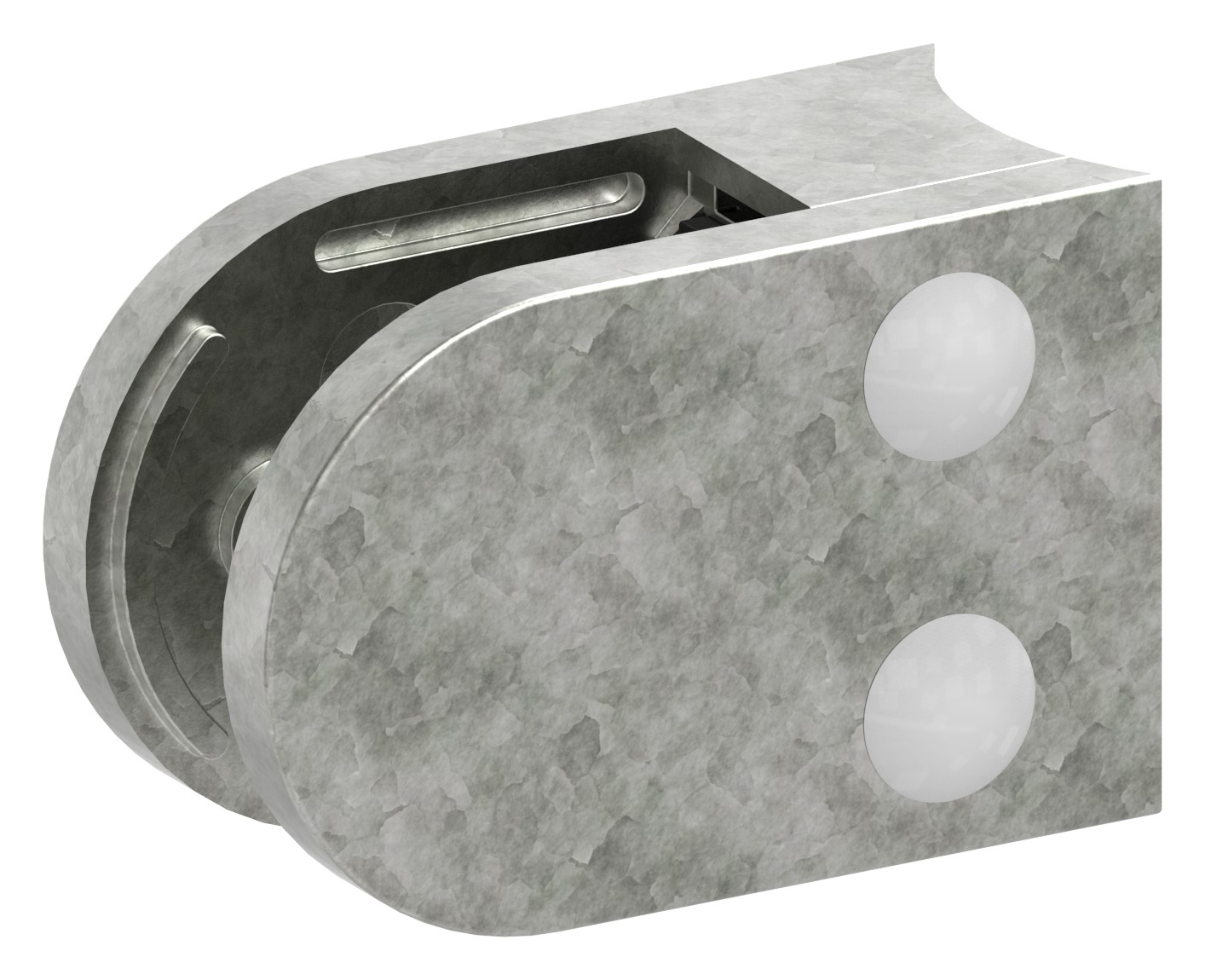 Glasklemme Mod. 38, Anschluss: 48,3mm, Zink roh