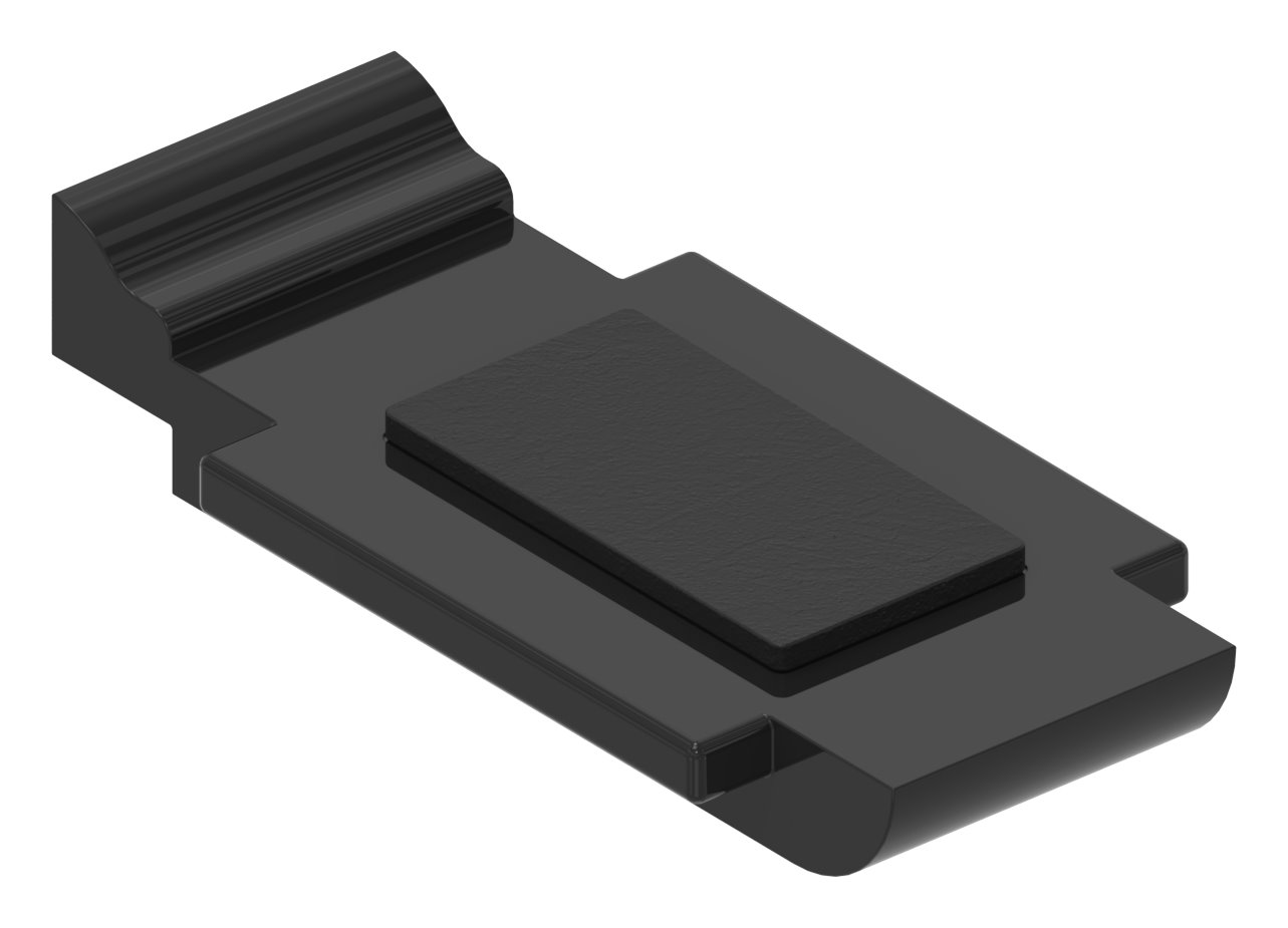 Sicherungsplatte für Mod. 34 , Zink roh pulverbeschichtet in RAL 9005 glänzend