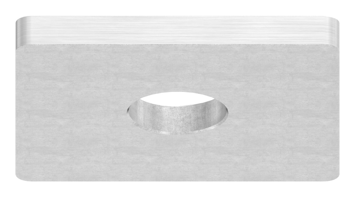 Einsteckkappe für Quadratrohr 40x40 mit Bohrung, V2A