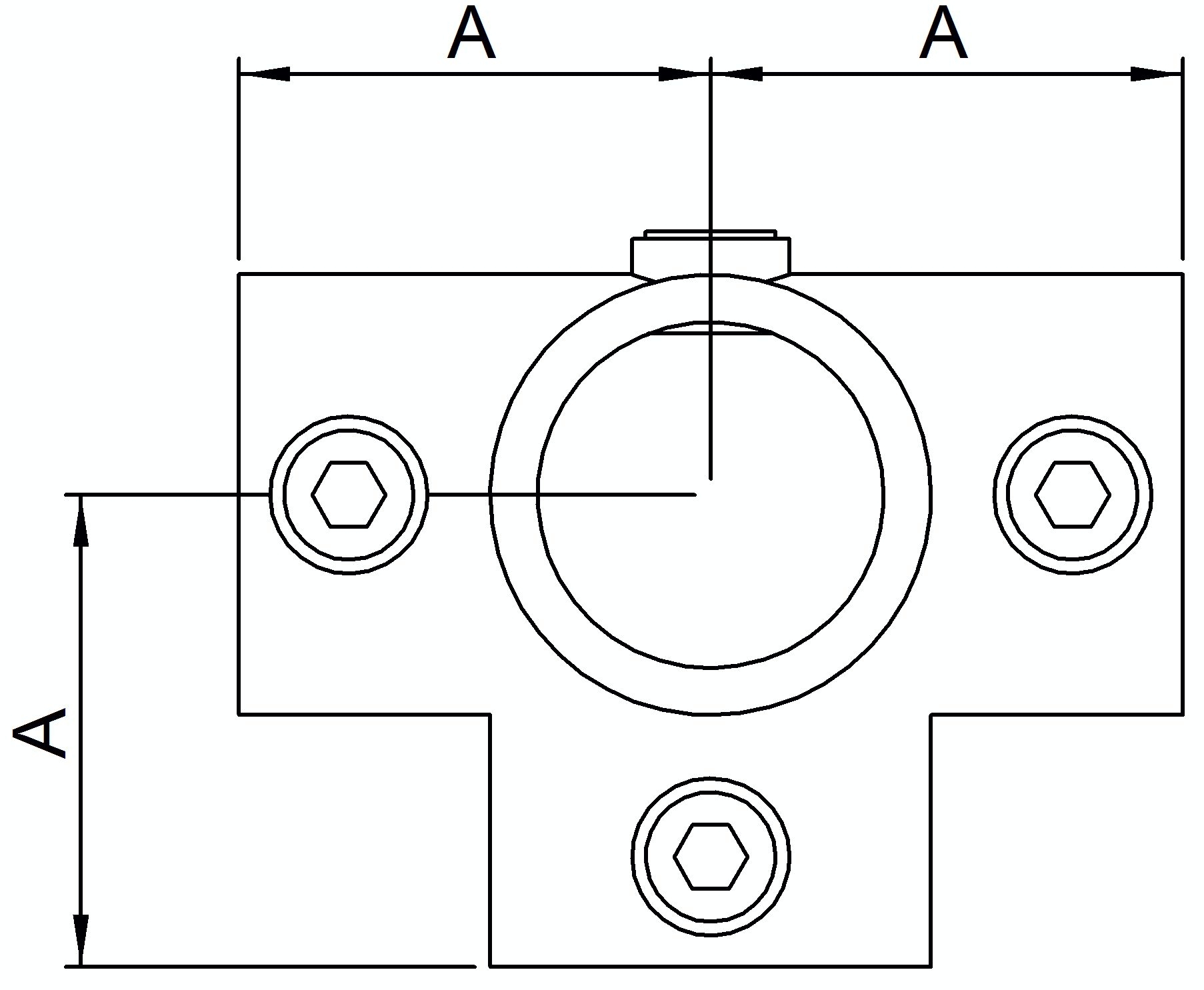 Verbinder, für Rohr Ø 60,3mm