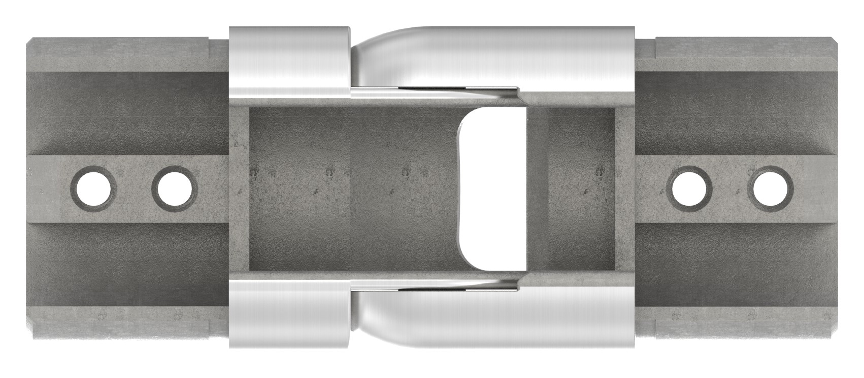 Verbinder flexibel für Nutrohr 48,3mm, V2A