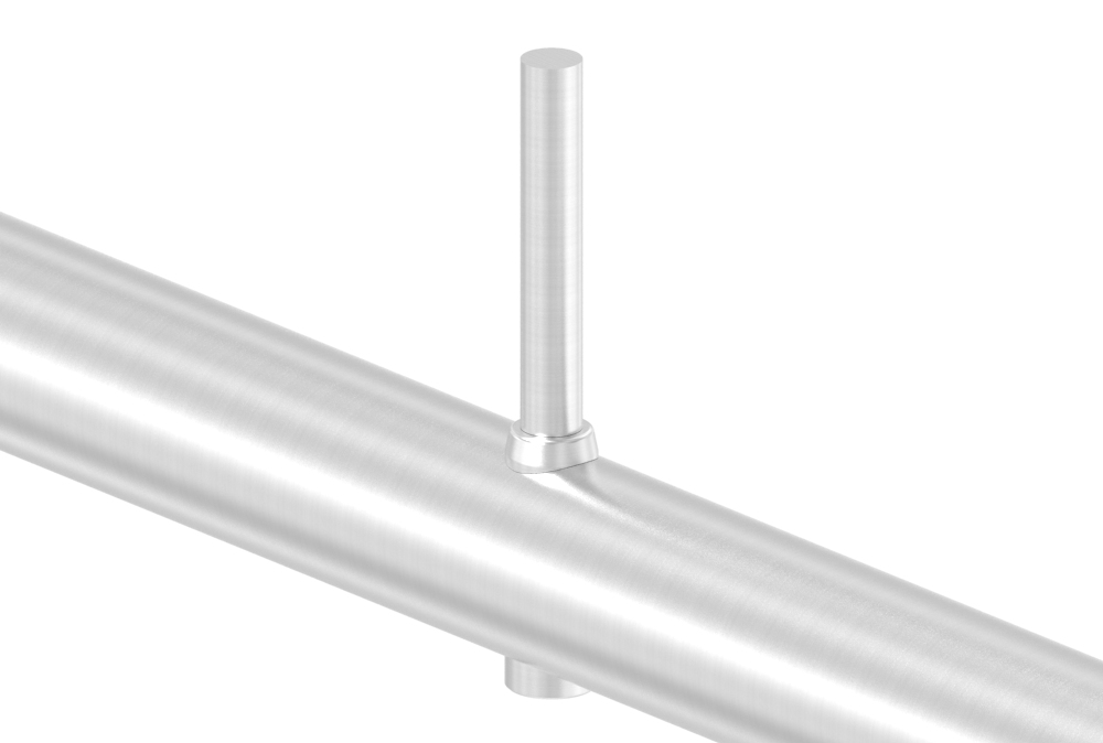 Ausgleichsstück für Rohr 33,7mm, Ø 18mm, mit gesenkter Bohrung 7mm, V2A