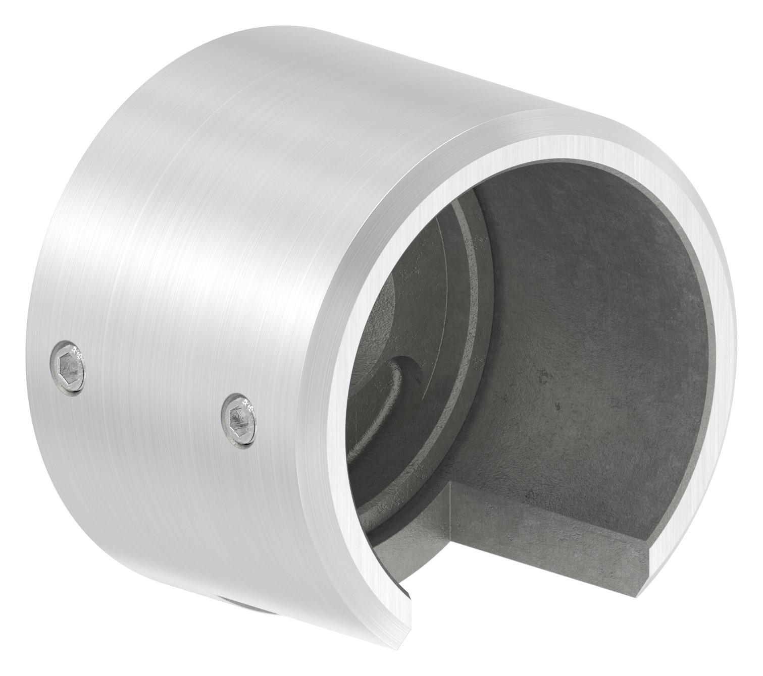 Wandbefestigung für Nutrohr 42,4mm, links, V4A