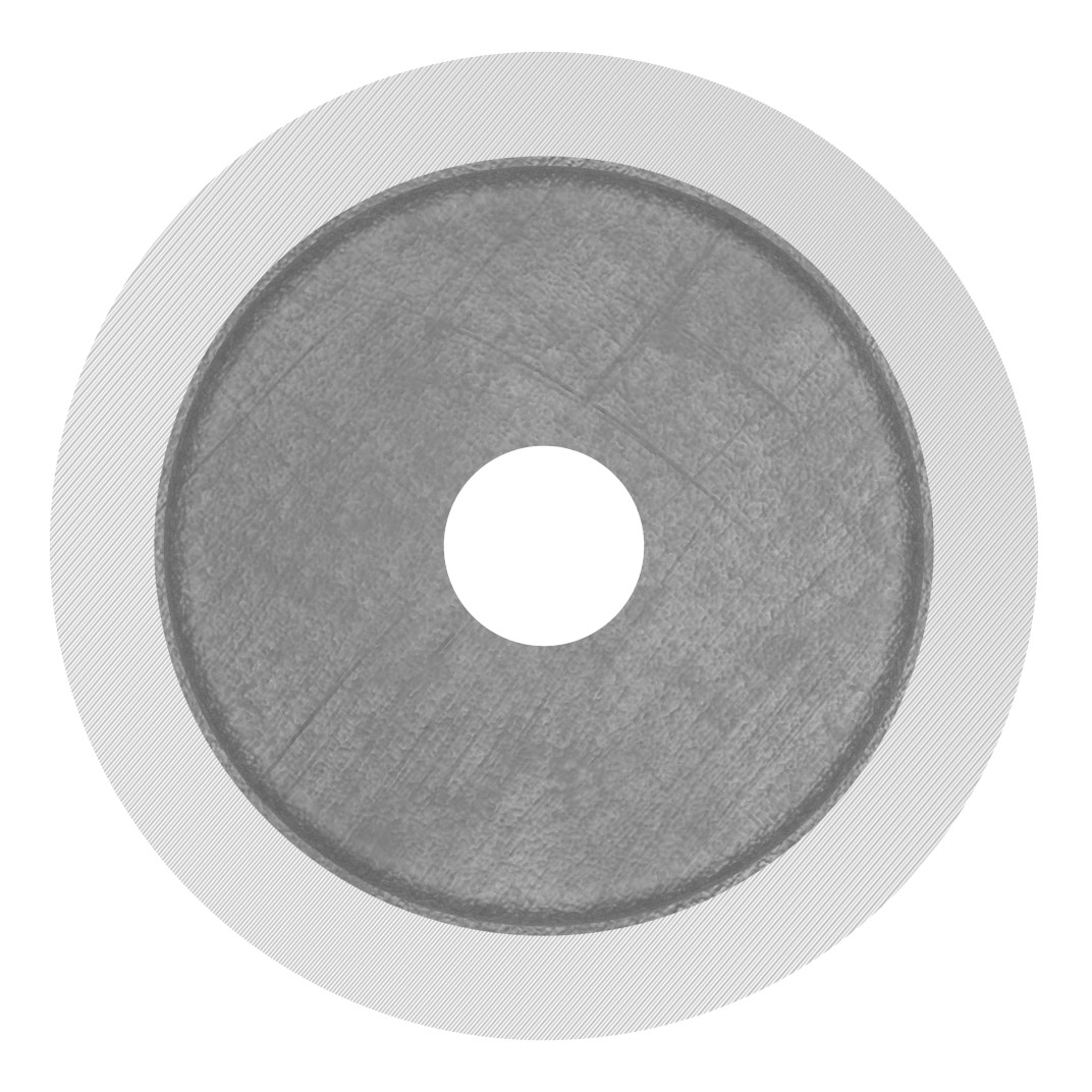 Unterteil Ø 52 mm, mit Durchgangsbohrung , t: 30mm, V2A
