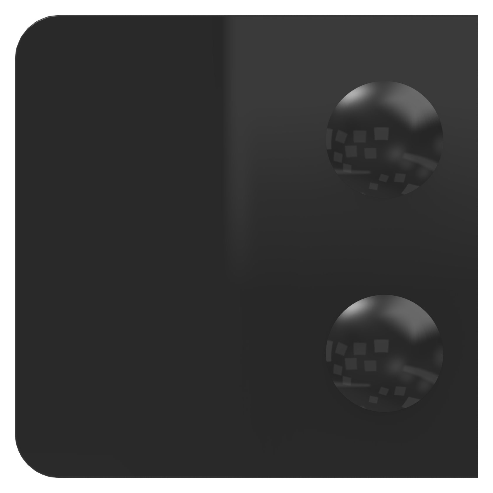 Glasklemme Mod. 34, Anschluss: gerade, Zink roh pulverbeschichtet RAL 9005 glänzend