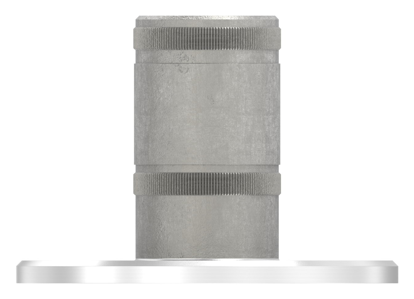 Wand- und Bodenanker mit Rändelung, für Rohr 42,4x2,0mm, V2A