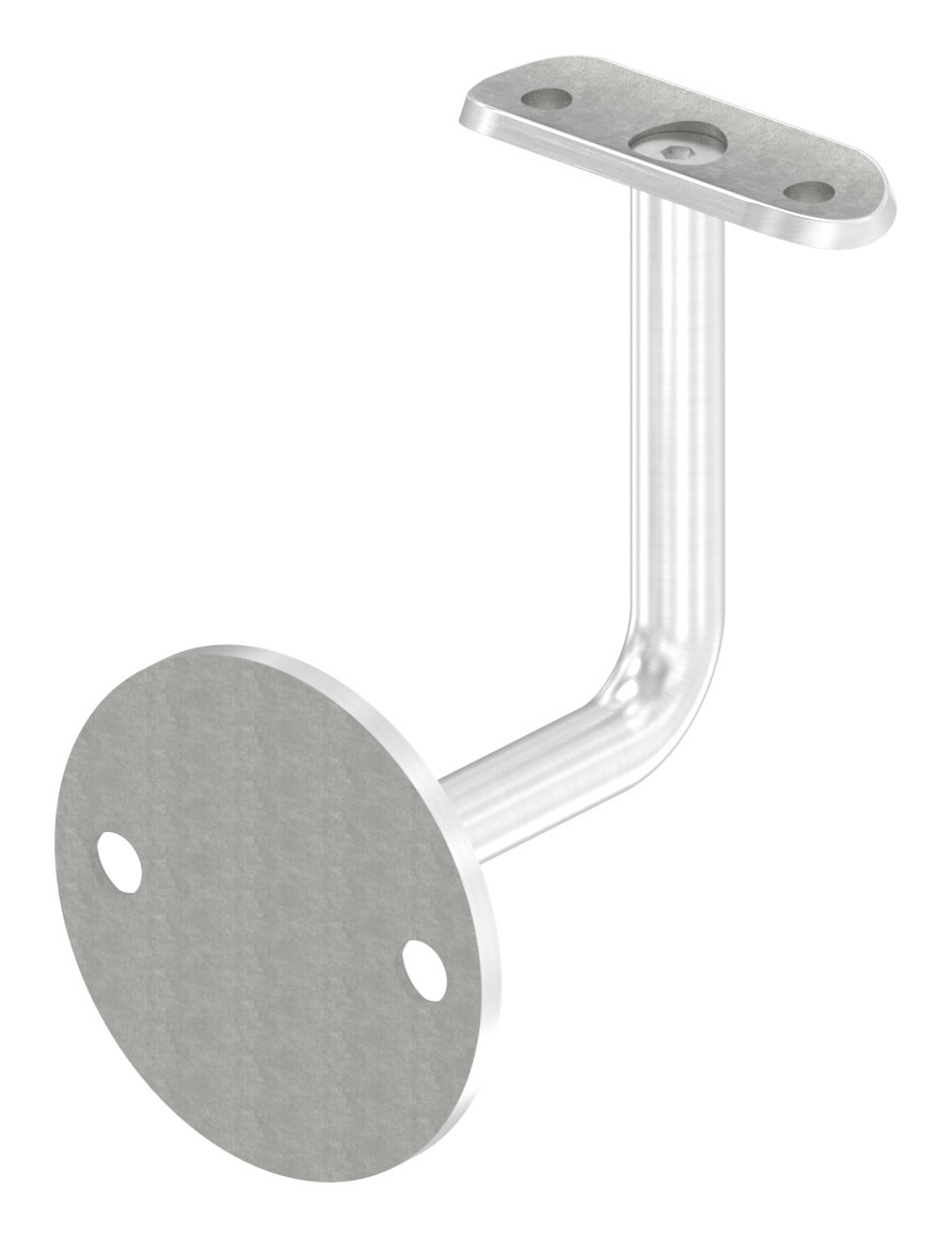 Handlaufhalter mit Handlaufanschlussplatte 42,4mm (Ronde und Bügel verschweißt), V2A
