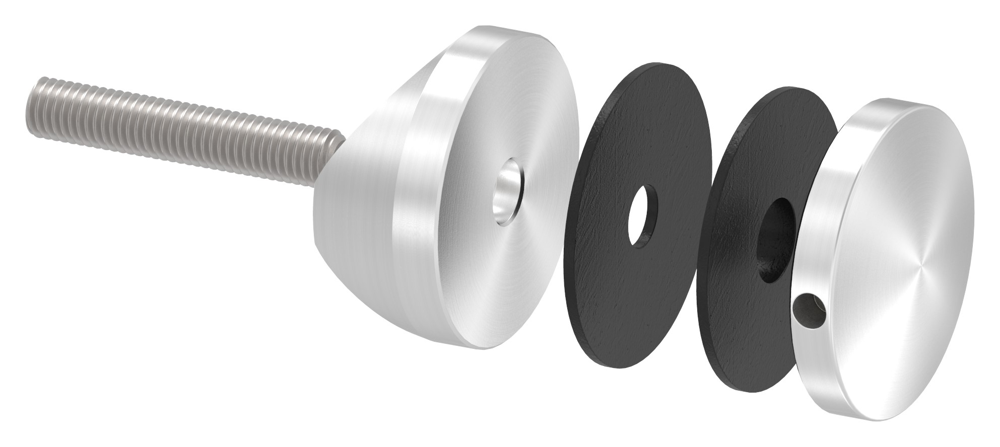 Glaspunkthalter 52mm, Anschluss: 48,3mm, V2A