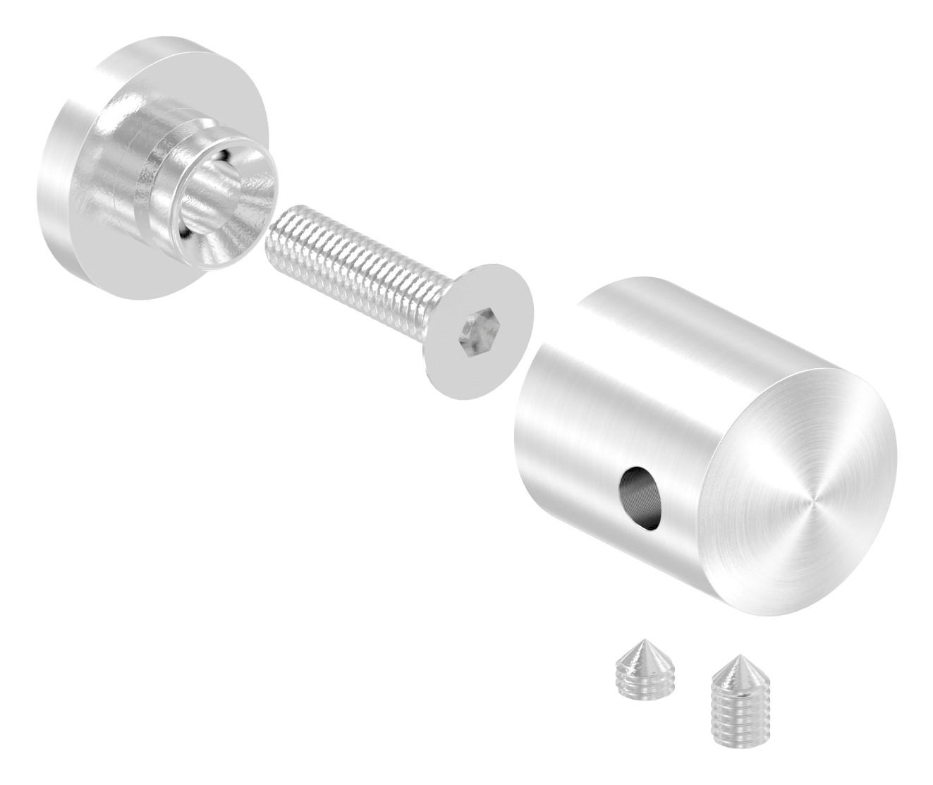Seilhalter, für 4mm Seil, Anschluss: gerade, V2A Seilhalter, für 4mm Seil, Anschluss: gerade, V2A