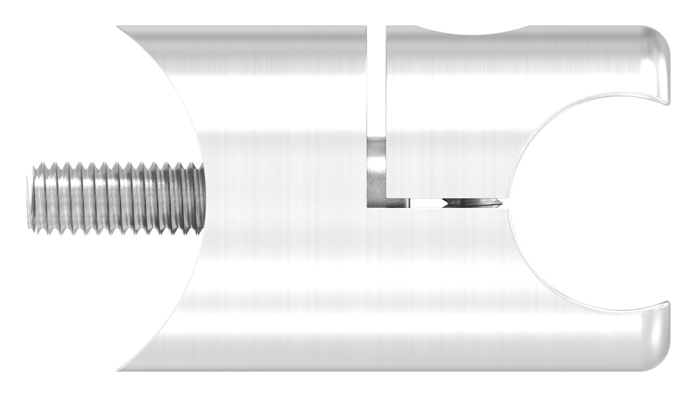 Halter für rundes Klemmprofil 18mm Anschluss: 33,7mm, V2A