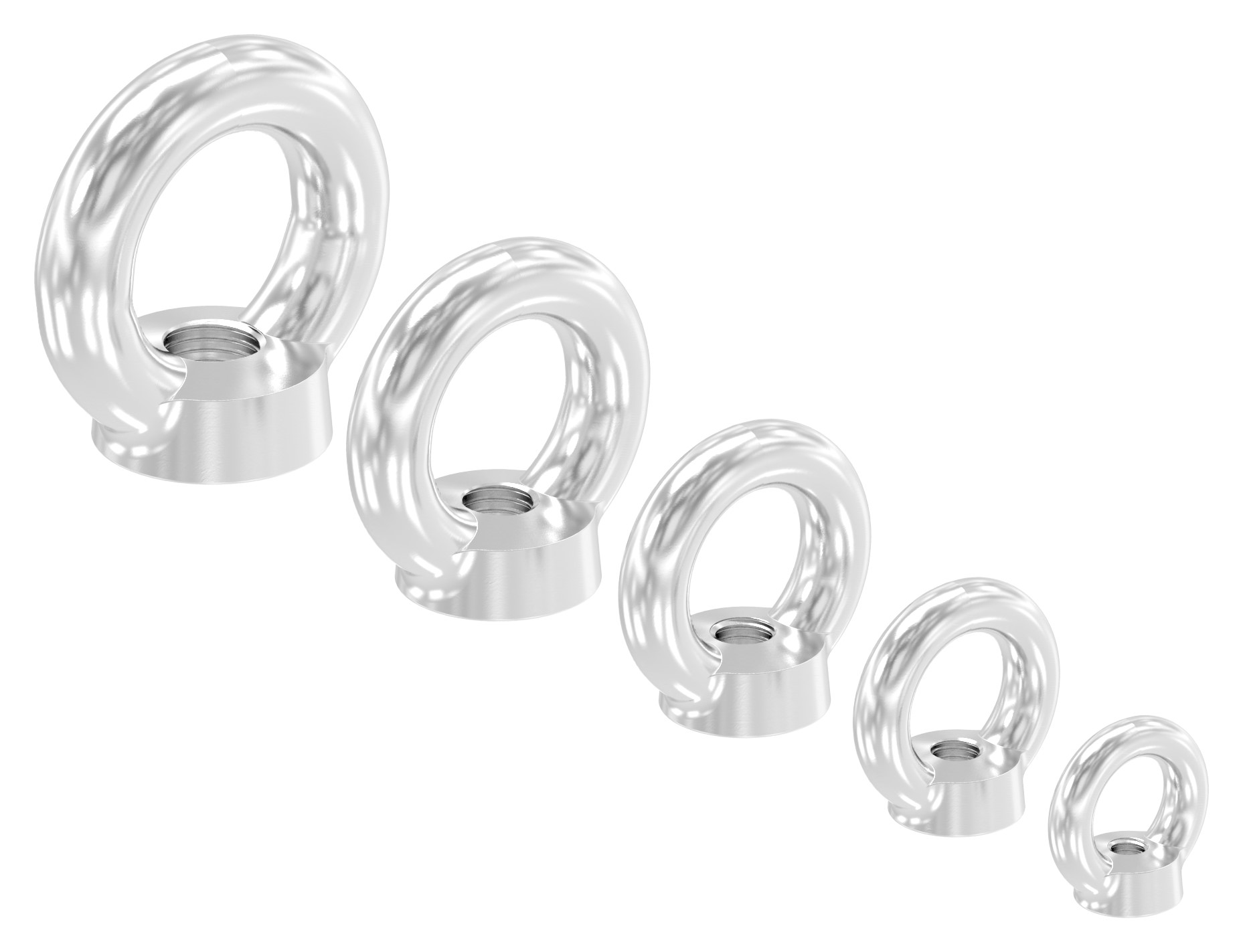 Ringmutter mit Innengewinde 12mm, V4A