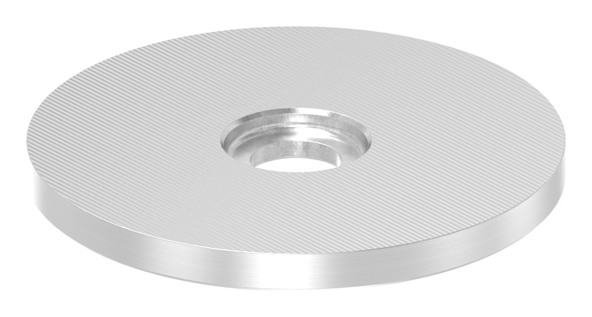 Unterteil für 62mm Glaspunkthalter, t: 5mm, V2A