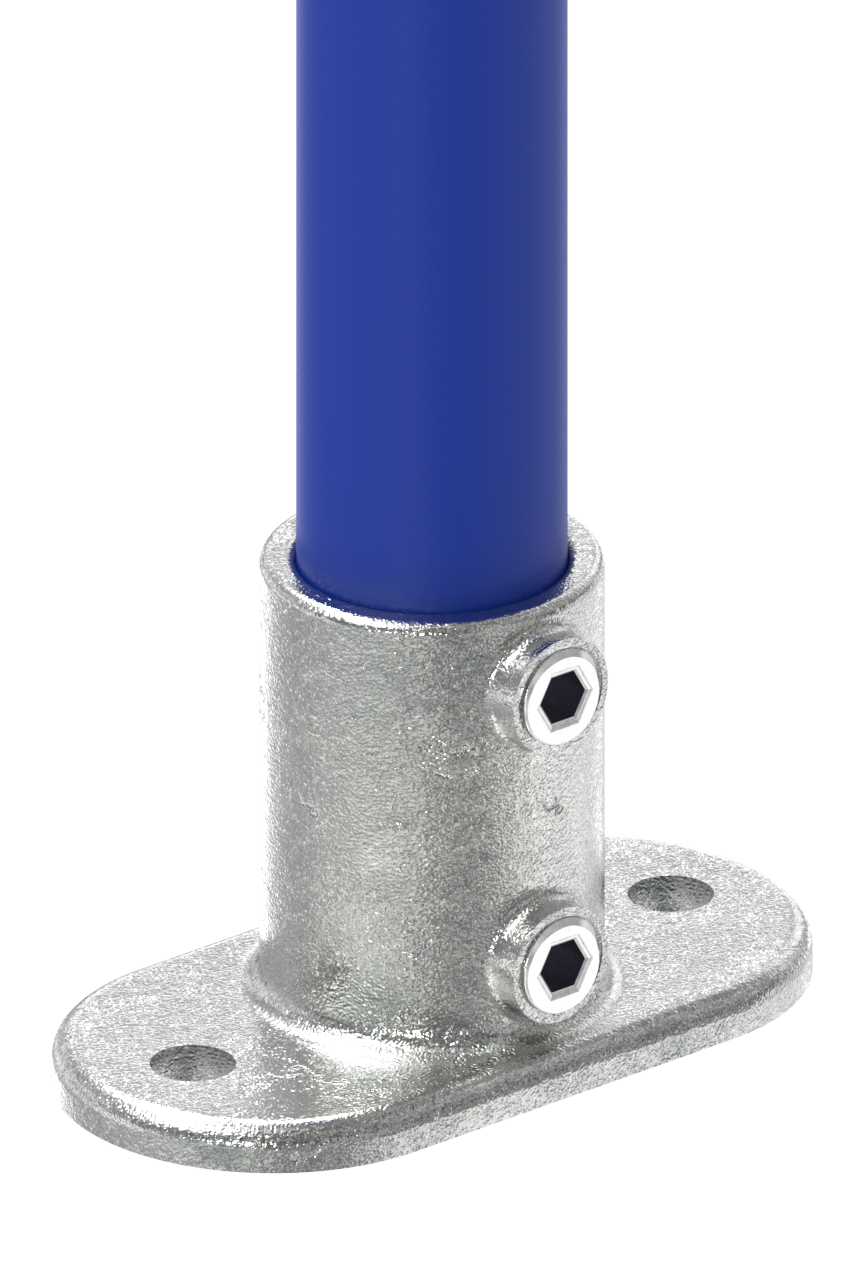 Wandhalter mit 2 Bohrungen, für Rohr Ø 42,4mm