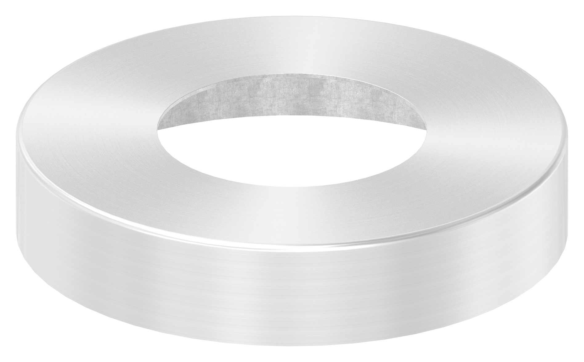 Abdeckrosette, 125x25mm, Bohrung 61mm, V2A