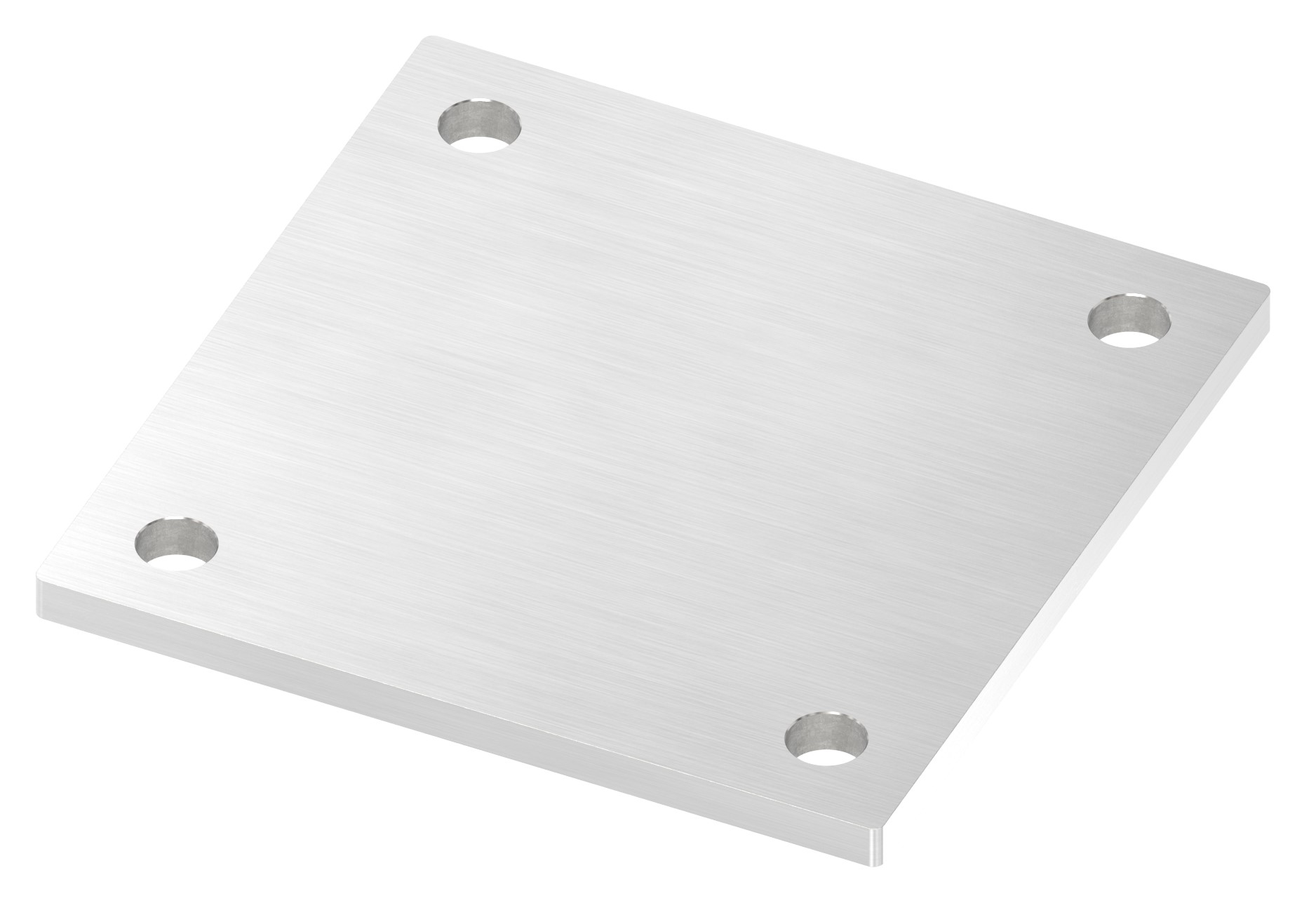 Ankerplatte, 150x150x8mm, mit Längsschliff, V2A