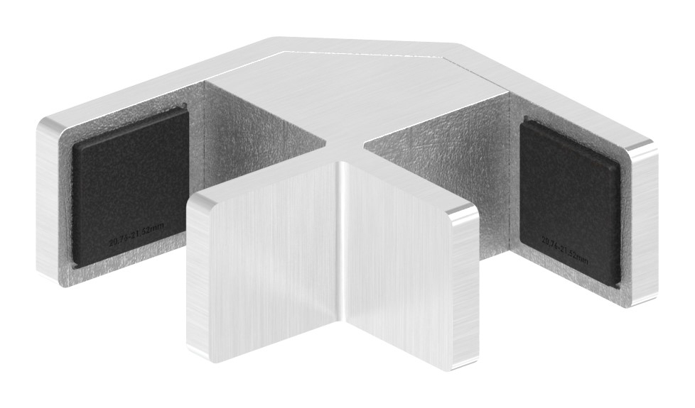 90° Glasausrichter für Ganzglasgeländer, für Glas 20,76 - 21,52mm