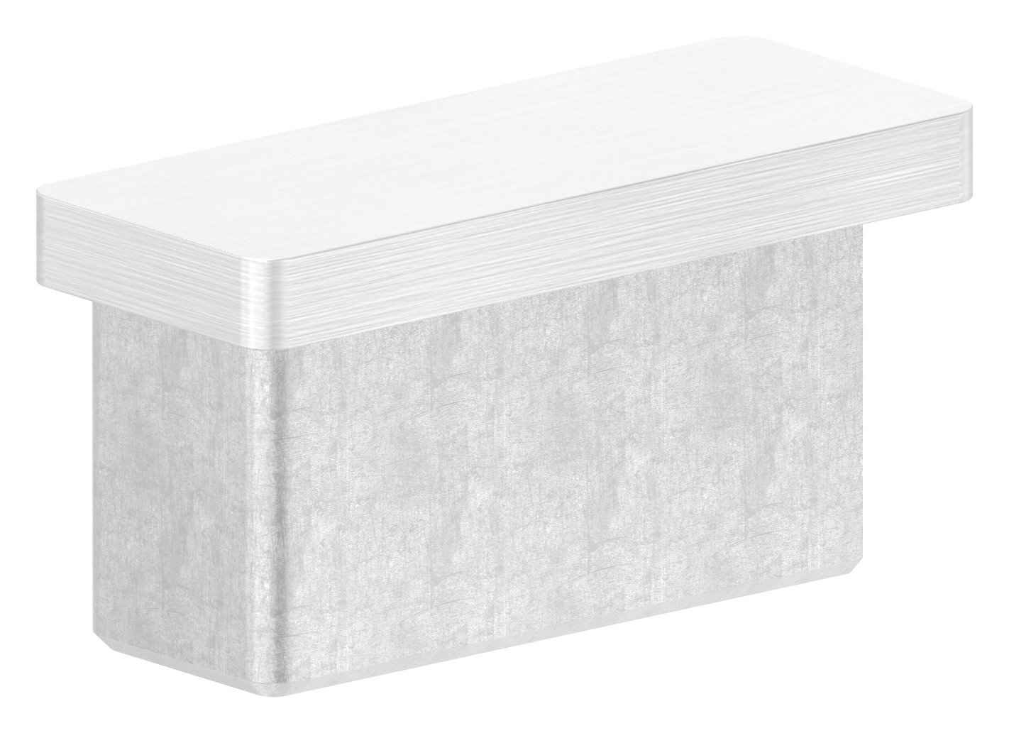 Einsteckkappe, für Rohr 50x20x2,0mm, V2A