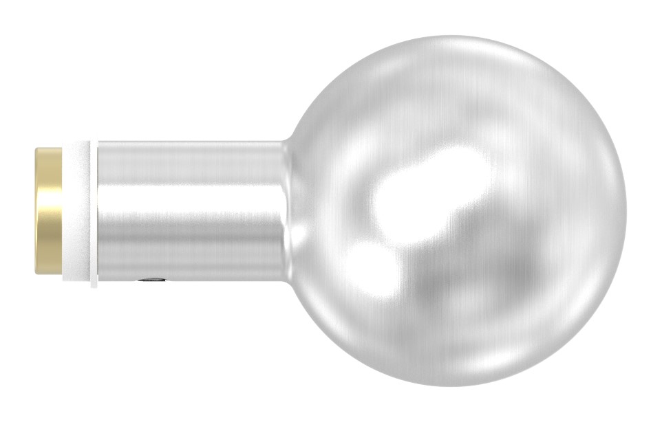 Türknopf, einzeln, Ø 50mm, gerade, V2A