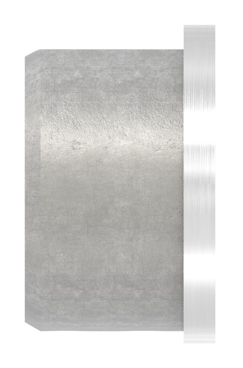 Endkappe, flach, für Oval-Nutrohr, V2A Endkappe, flach, für Oval-Nutrohr, V2A
