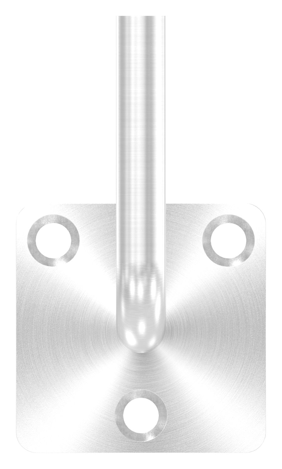 Handlaufhalter eckig zum Anschweißen (Ronde und Bügel verschweißt), V2A