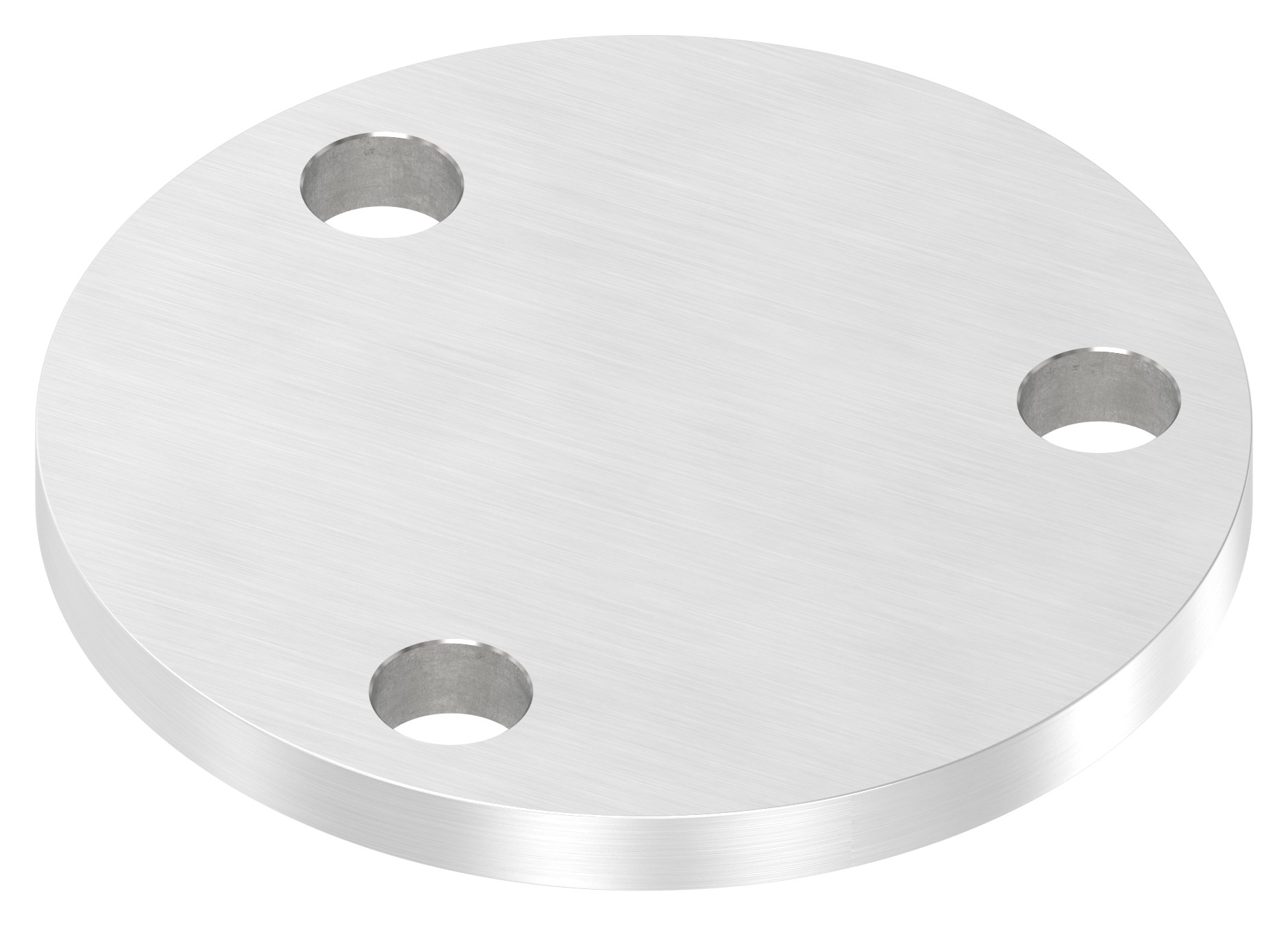 Ankerplatte Ø 100x8mm, mit Längsschliff, V2A