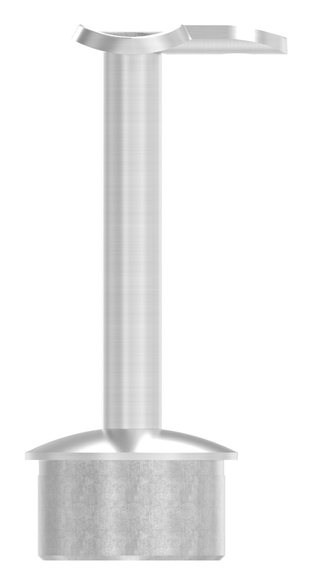 Rohrabschlussstopfen für Rohr 42,4x2,5mm, Haltepl. 42,4mm 90°, V2A