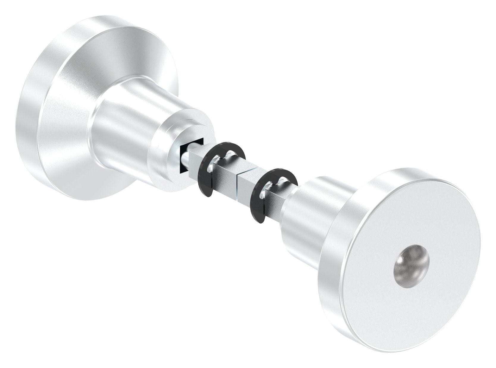 Kindersicherungsknopf als Paar, für GTS-Schlösser, ALU