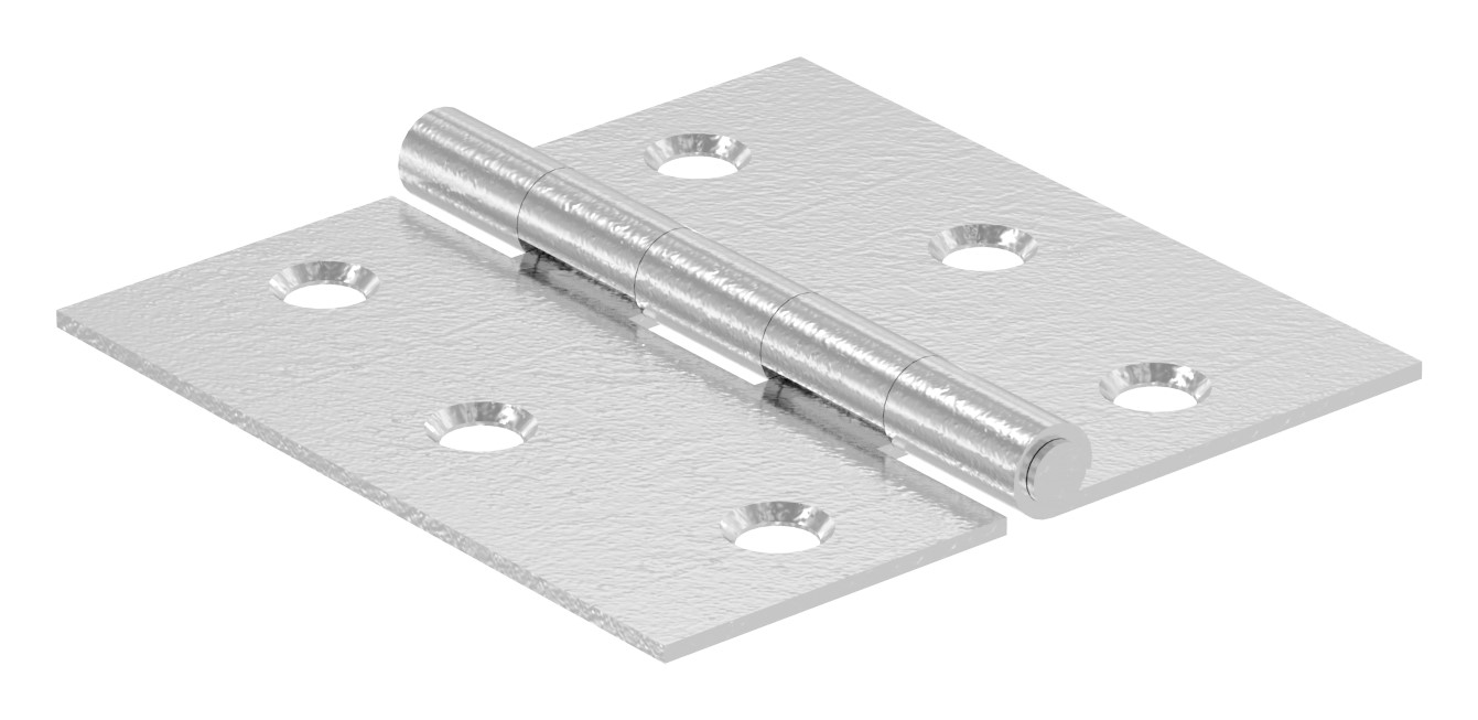Edelstahl-Scharnier 50x50mm mit festem Zapfen