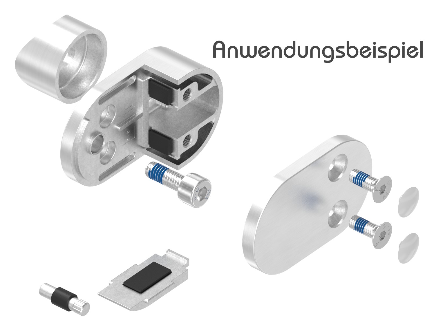 Sichtschutz Endglasklemme Mod. 25, V4A