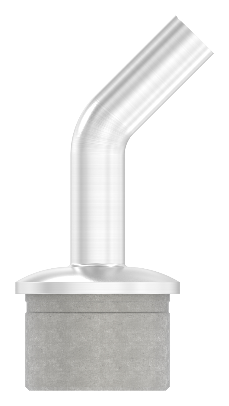 Rohrabschlussstopfen mit Stift 135°, für Rohr 42,4x2,5mm, V2A