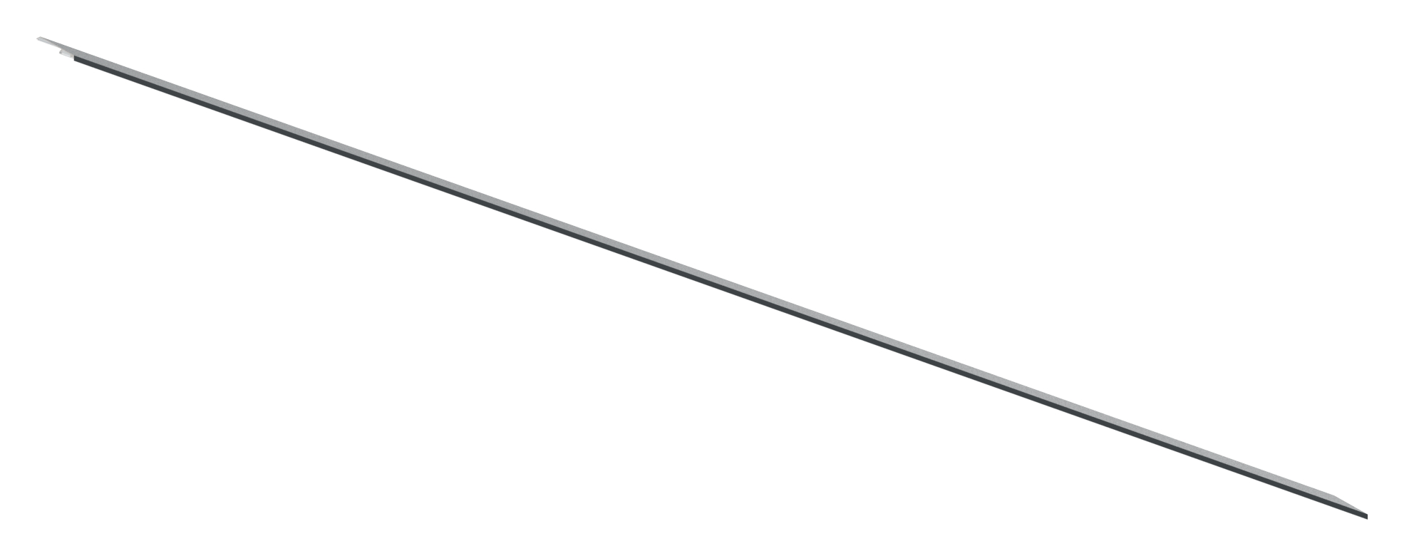 Design-Abdeckung für eleganza canopy, L: 3000mm, RAL 7016 Design-Abdeckung für eleganza canopy, L: 3000mm, RAL 7016