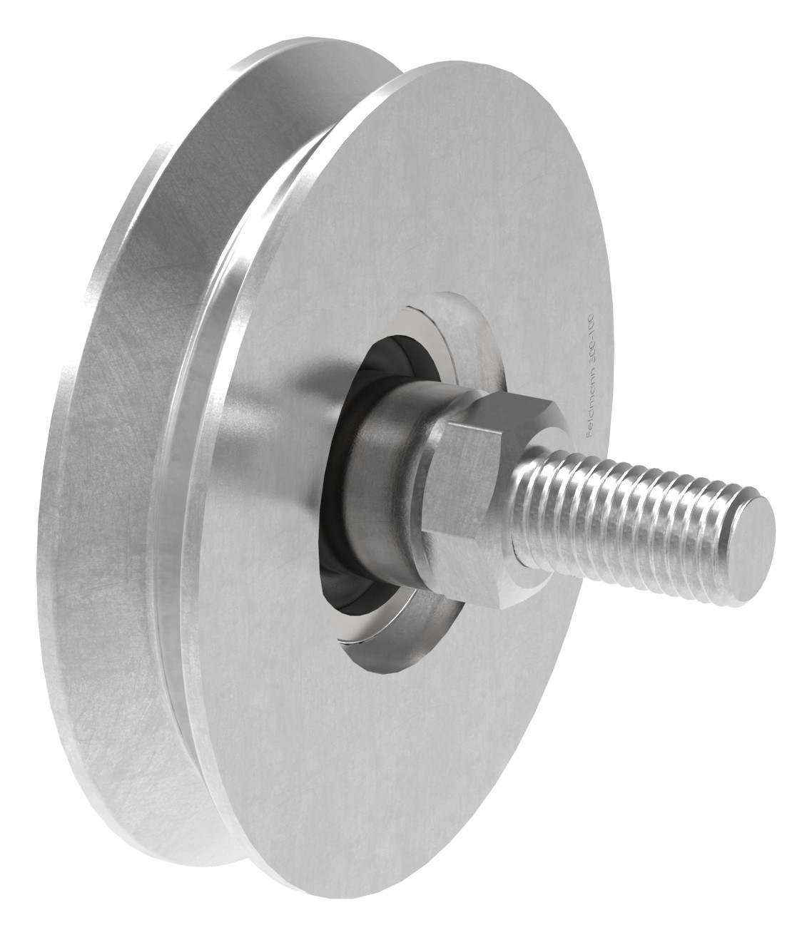 Schiebetorrolle Ø 80mm mit V-Rille, verzinkt, Tragkraft 200kg