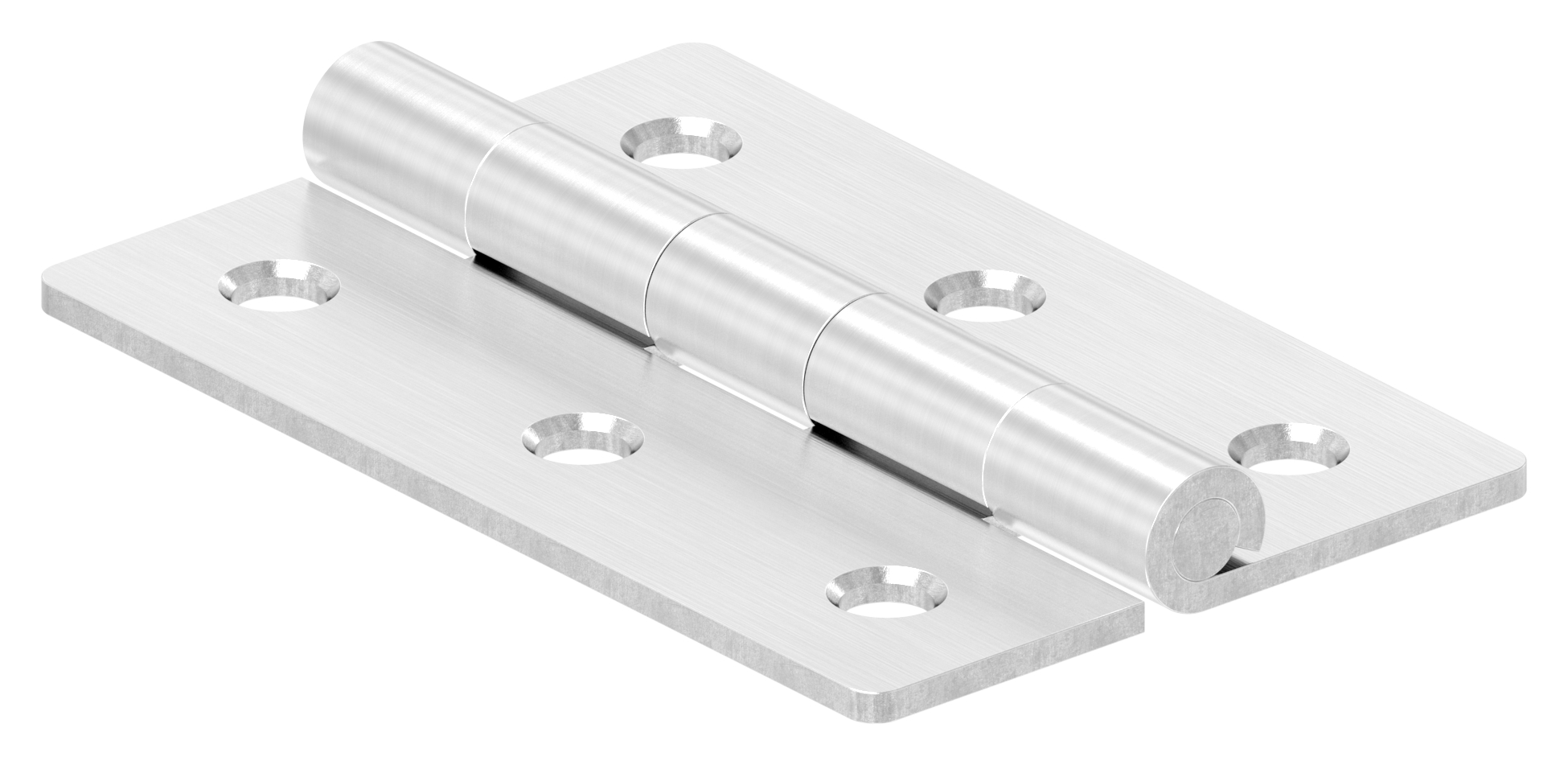Edelstahl-Scharnier 75x50mm mit festem Zapfen