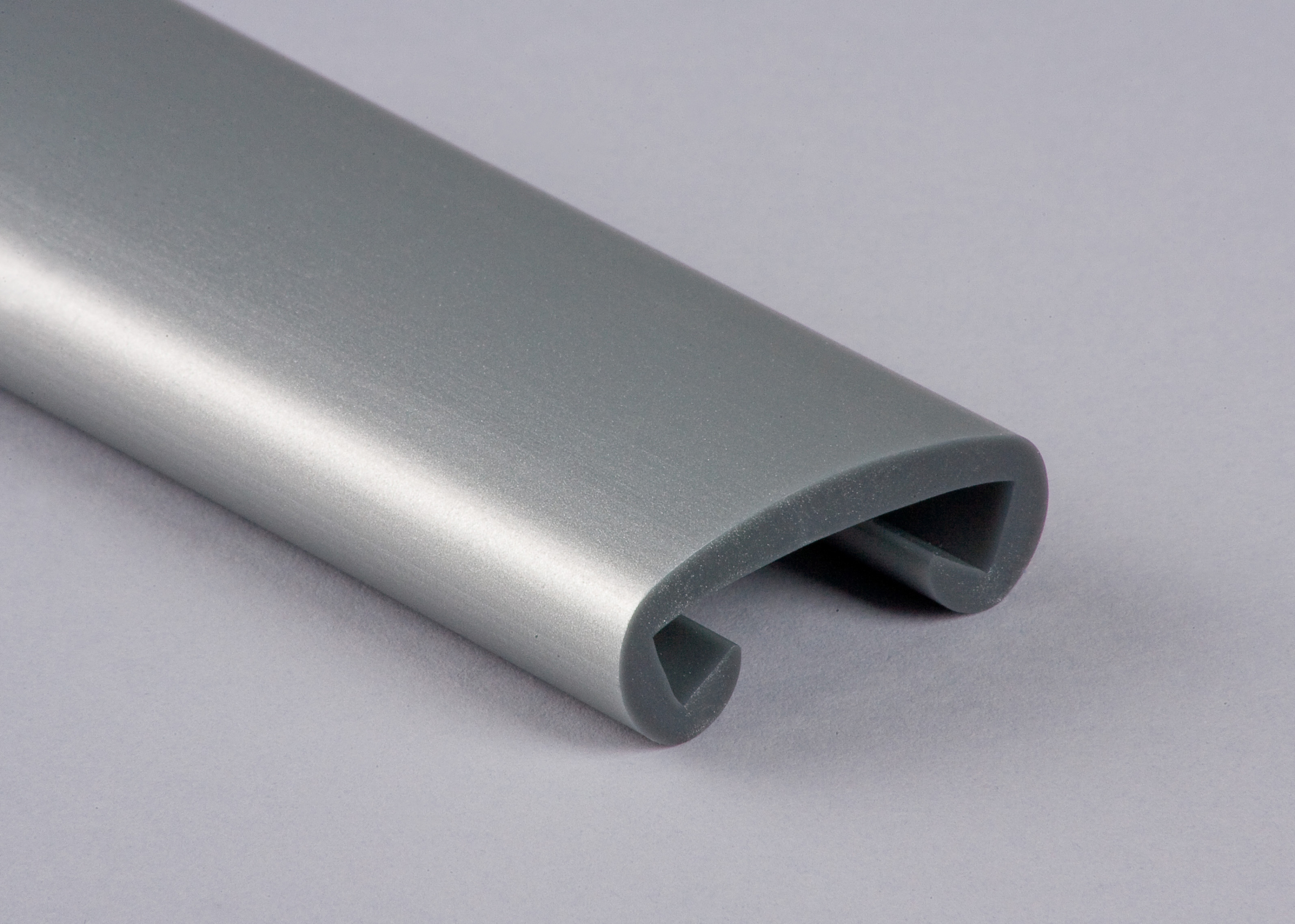 Kunststoffhandlauf für 40x8mm, weißaluminium