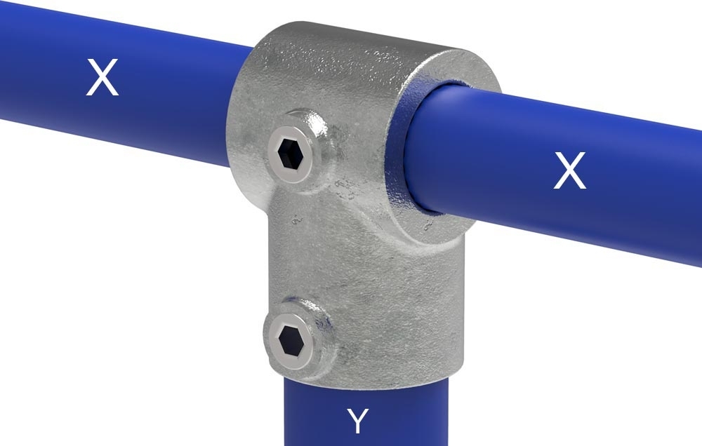 T-Stück kurz, für Rohr Ø 42,4 / 33,7mm