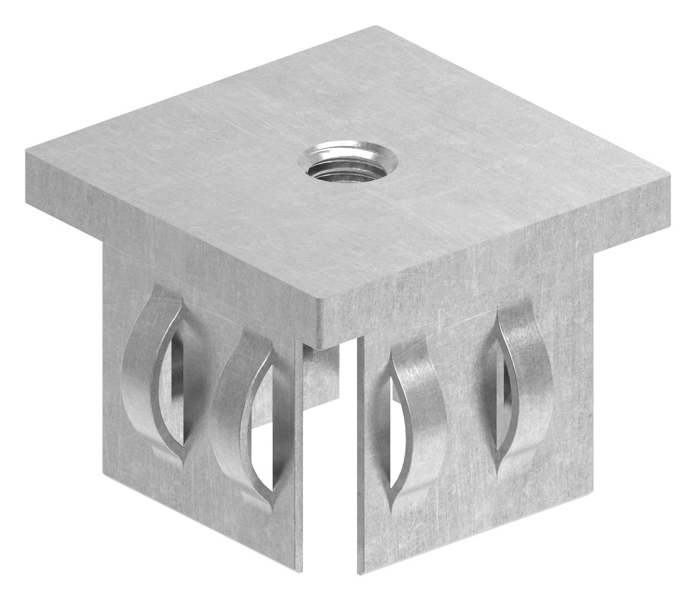 Stahleinschlagkappe, für Quadratrohr 40x40mm