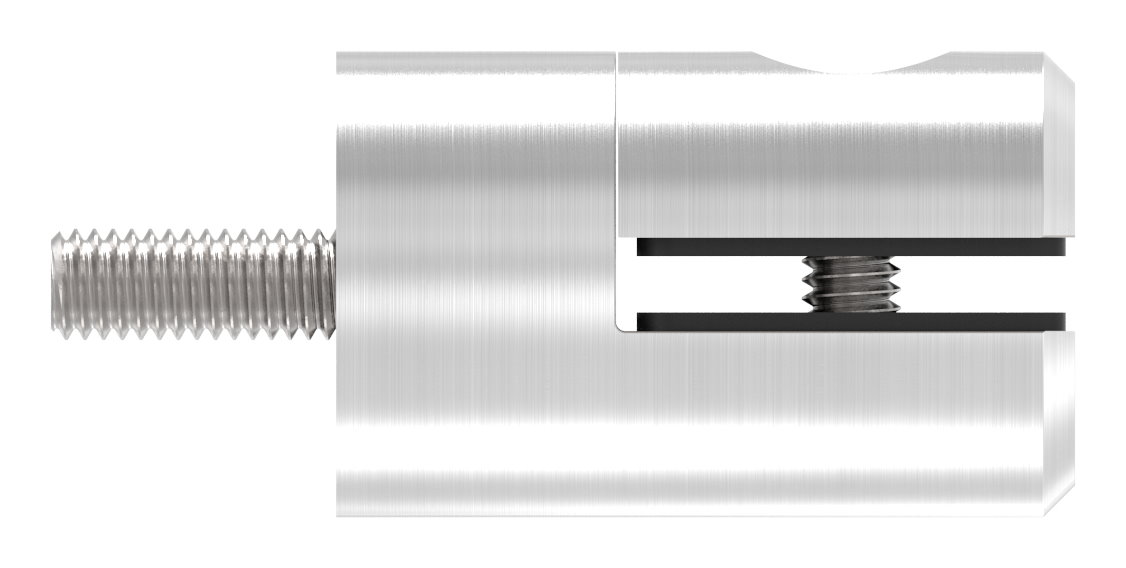 Blechhalter, Ø 25mm, Anschluss: gerade, V2A