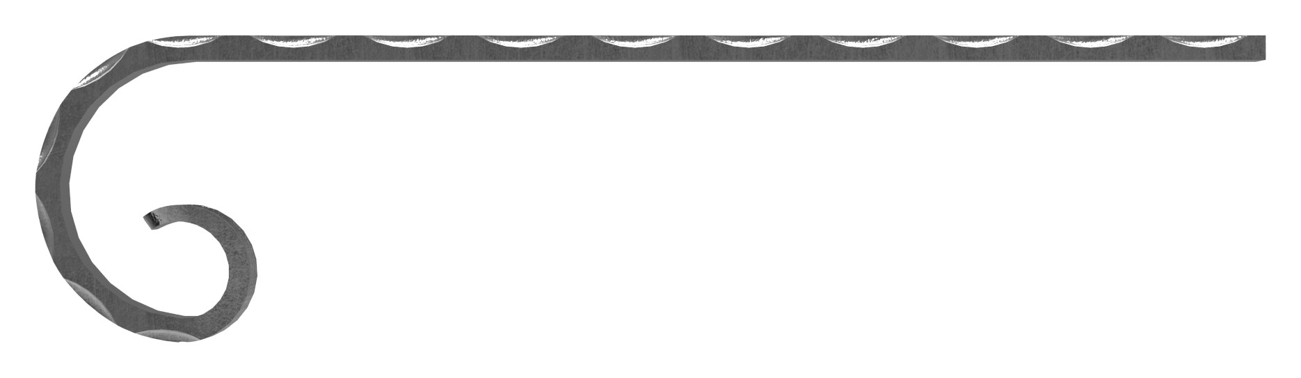 Handlaufanfänger, 40x8mm, gerollt