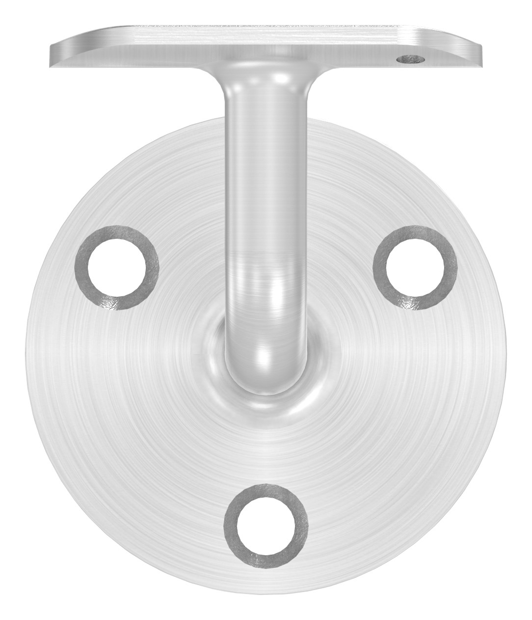 Handlaufhalter mit Handlaufanschlussplatte 42,4mm, (Ronde und Bügel verschweißt), V2A