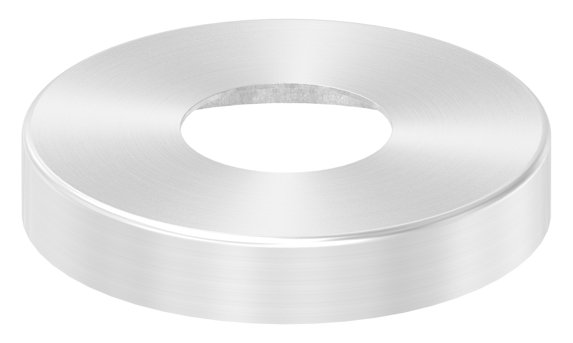 Abdeckrosette, 85x15mm, Bohrung 34mm, V2A
