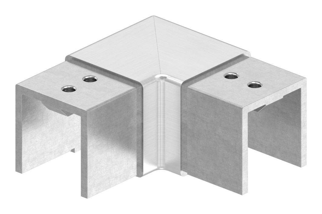Eckbogen, horizontal, für Nutrohr 40x40mm, V4A