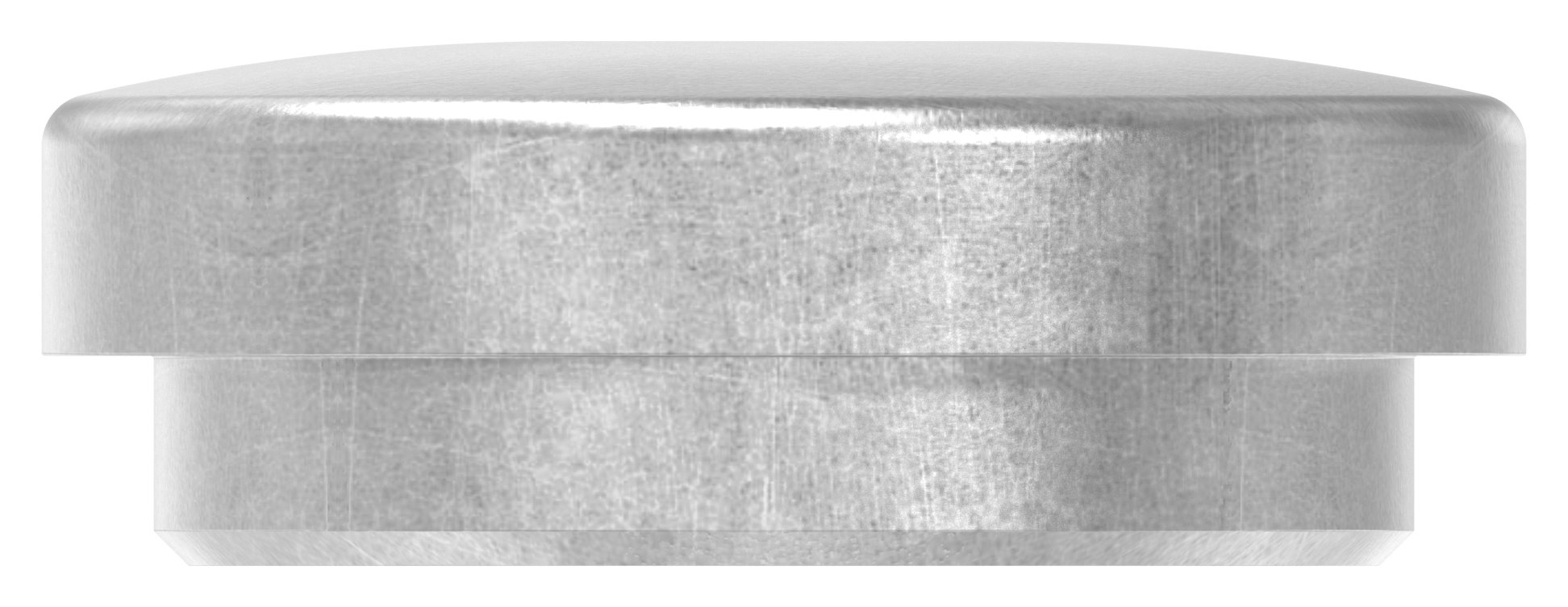 Stahlkappe leicht gewölbt für Rohr 42,4 x 3,2mm mit Bohrung 12,3mm