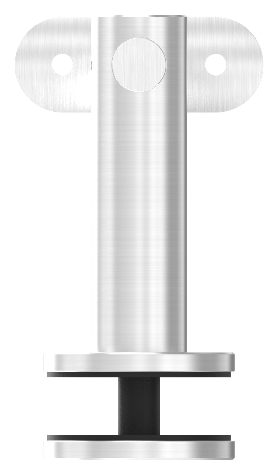 Handlaufhalter für Glas, Handlaufanschlussplatte 42,4mm, V2A Handlaufhalter für Glas, Handlaufanschlussplatte 42,4mm, V2A