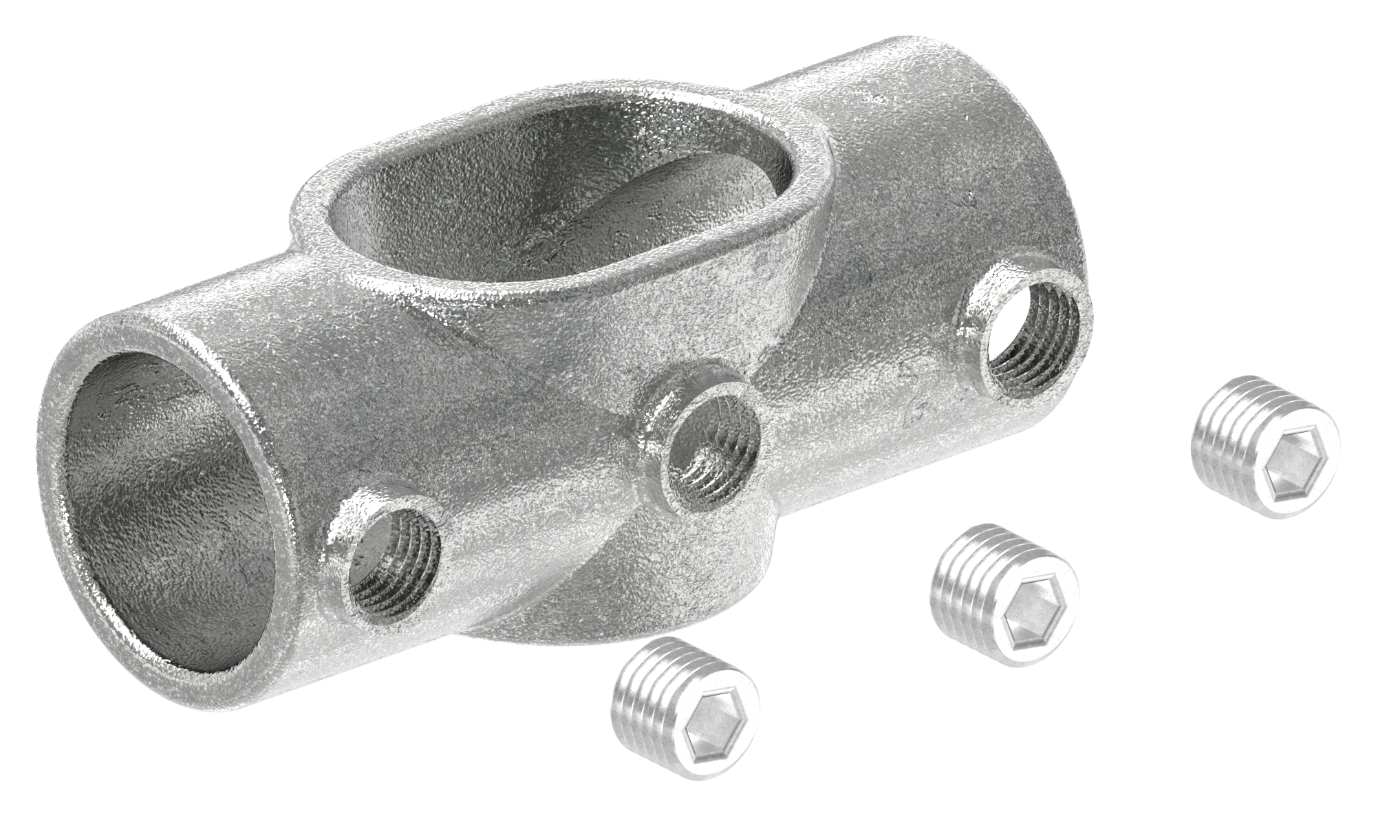 Kreuzstück, schräg, variabel, für Rohr Ø 42,4mm