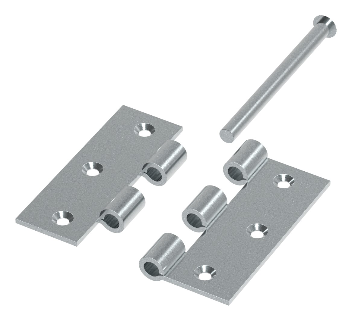 Scharnier 90x75mm mit herausnehmbaren Zapfen